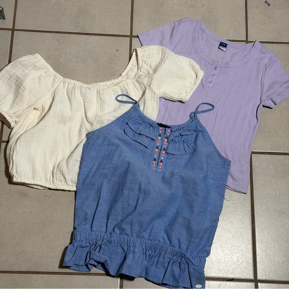Old Navy, Tommy Hilfiger Kids Girls' Multi-Color Top Blouses size L(10/12)‎